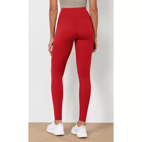 imageODODOS ODLEX High Waist 78 Length Workout Leggings for Women 25quot28quot Tummy Control Athletic Running LeggingsRed