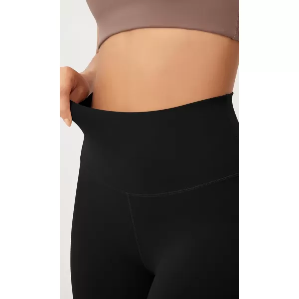 imageODODOS ODLEX High Waist Knee Length Workout Capris for Women 14quot 19quot Tummy Control Athletic Running Capri LeggingsBlack
