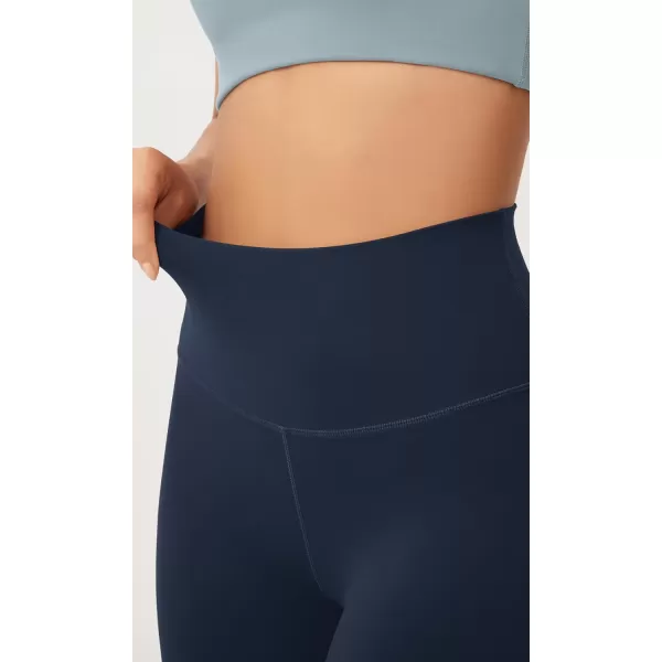 imageODODOS ODLEX High Waist Knee Length Workout Capris for Women 14quot 19quot Tummy Control Athletic Running Capri LeggingsNavy