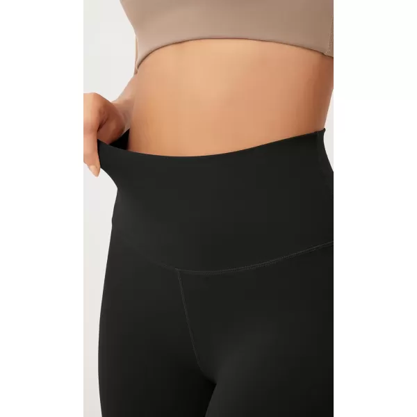 imageODODOS ODLEX High Waist Knee Length Workout Capris for Women 14quot 19quot Tummy Control Athletic Running Capri LeggingsOnyx Black Grey