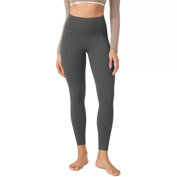 imageODODOS ODLEX High Waist 78 Length Workout Leggings for Women 25quot28quot Tummy Control Athletic Running LeggingsCharcoal