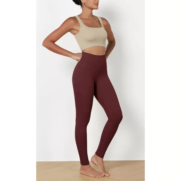 imageODODOS ODCLOUD Buttery Soft Lounge Yoga Leggings for Women 23quot  25quot 28quot High Waist Yoga PantsBurgundy