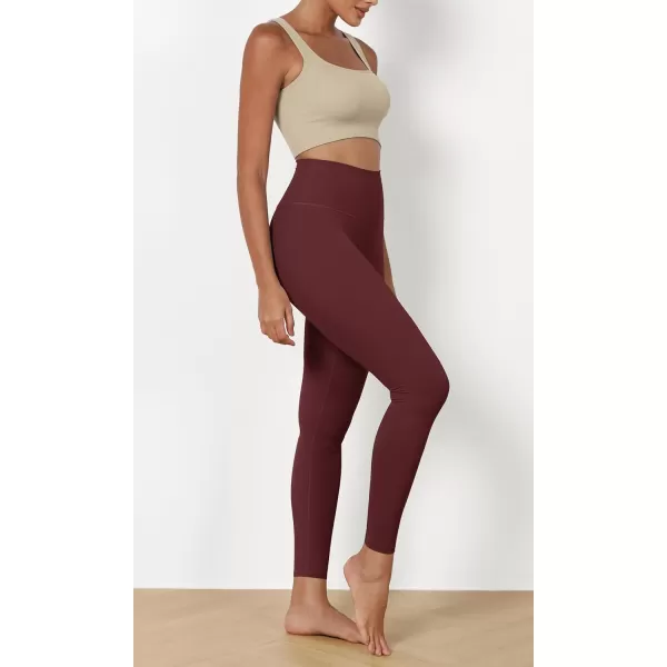 imageODODOS ODCLOUD Buttery Soft Lounge Yoga Leggings for Women 23quot  25quot 28quot High Waist Yoga PantsBurgundy