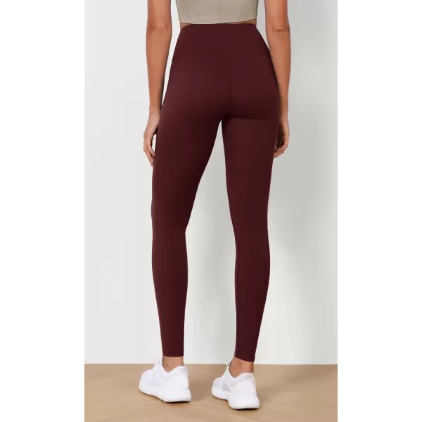 imageODODOS ODLEX 2Pack High Waist 78 Length Workout Leggings for Women 25quot  28quot Tummy Control Atheltic Yoga PantsBlackburgundy