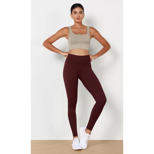 imageODODOS ODLEX 2Pack High Waist 78 Length Workout Leggings for Women 25quot  28quot Tummy Control Atheltic Yoga PantsBlackburgundy