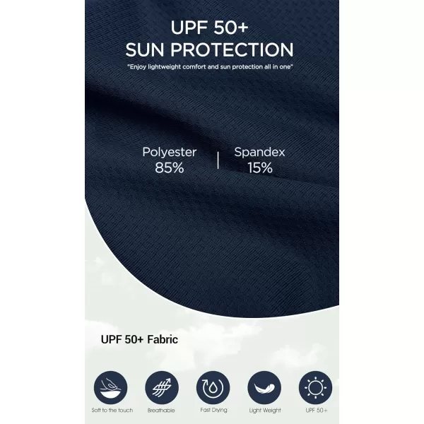 imageODODOS Womens UPF 50 Sun Protection Hoodie with Pockets Thumb Holes SPF Lightweight Long Sleeve Full Zip JacketNavy