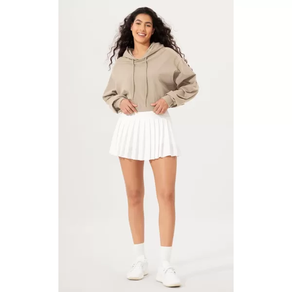 imageODODOS Womens Cropped Hoodies Cotton Soft Long Sleeve Pullover Crop Hooded SweatshirtsPlaza Taupe