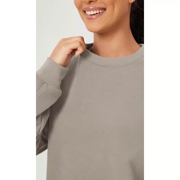 imageODODOS Womens Fleece Lined Oversized Sweatshirts Long Sleeve Crew Neck Pullover TopMushroom