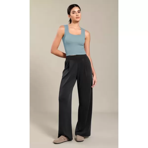 imageODODOS Seamless Square Neck Tank for Women Ribbed Soft Sleeveless Longline Crop TopsPink Lacevioleticeberg