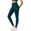 imageODODOS Womens Drawstring Tie Daily Leggings 25quot  28quot High Waist Workout Yoga PantsForest Teal