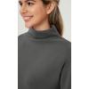 imageODODOS Womens Modal Soft Mock Neck Pullover Long Sleeve SweatShirts Relaxed Casual TopsCharcoal