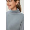 imageODODOS Womens Modal Soft Mock Neck Pullover Long Sleeve SweatShirts Relaxed Casual TopsGrey Blue