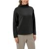 imageODODOS Womens Modal Soft Mock Neck Pullover Long Sleeve SweatShirts Relaxed Casual TopsBlack