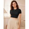 imageODODOS Thin Soft Short Sleeve Tee for Women Crew Neck Lightweight Slim Fit TShirts Summer Crop TopsBlack