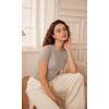 imageODODOS Thin Soft Short Sleeve Tee for Women Crew Neck Lightweight Slim Fit TShirts Summer Crop TopsLight Mocha