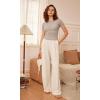 imageODODOS Thin Soft Short Sleeve Tee for Women Crew Neck Lightweight Slim Fit TShirts Summer Crop TopsLight Mocha