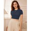 imageODODOS Thin Soft Short Sleeve Tee for Women Crew Neck Lightweight Slim Fit TShirts Summer Crop TopsNavy