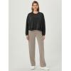 imageODODOS Womens Modal Soft Bubble Hem Sweatshirts Long Sleeve Oversized Top Crew Neck Casual PulloverBlack