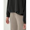 imageODODOS Womens Modal Soft Bubble Hem Sweatshirts Long Sleeve Oversized Top Crew Neck Casual PulloverBlack