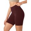 imageODODOS ODCLOUD Lounge Yoga Shorts for Women 4quot  6quot  8quot 10quot High Waist Buttery Soft Biker ShortsBurgundy