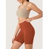 imageODODOS ODCLOUD Lounge Yoga Shorts for Women 4quot  6quot  8quot 10quot High Waist Buttery Soft Biker ShortsOrange Rust
