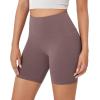 imageODODOS ODCLOUD Lounge Yoga Shorts for Women 4quot  6quot  8quot 10quot High Waist Buttery Soft Biker ShortsPurple Taupe