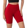 imageODODOS ODCLOUD Lounge Yoga Shorts for Women 4quot  6quot  8quot 10quot High Waist Buttery Soft Biker ShortsRed