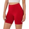 imageODODOS ODCLOUD Lounge Yoga Shorts for Women 4quot  6quot  8quot 10quot High Waist Buttery Soft Biker ShortsRed