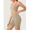 imageODODOS ODCLOUD Lounge Yoga Shorts for Women 4quot  6quot  8quot 10quot High Waist Buttery Soft Biker ShortsShaker Beige
