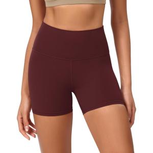 imageODODOS ODCLOUD Lounge Yoga Shorts for Women 4quot  6quot  8quot 10quot High Waist Buttery Soft Biker ShortsBurgundy