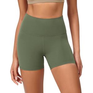 imageODODOS ODCLOUD Lounge Yoga Shorts for Women 4quot  6quot  8quot 10quot High Waist Buttery Soft Biker ShortsDark Olive