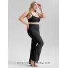 imageODODOS Cloud Feeling Flared Yoga Pants for Women High Waist Casual Bootleg Lounge Pants 30quot32quot InseamOnyx Black Grey