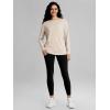 imageODODOS Womens PeachSoft Boat Neck Long Sleeve Shirt Side Slit Relaxed Fit Casual Top for Yoga ampamp LoungeBeige