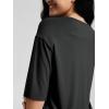 imageODODOS Womens PeachSoft Relaxed Fit Cropped TShirt Short Sleeve Crew Neck Casual Lounge TopBlack