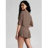 imageODODOS Womens PeachSoft Relaxed Fit Cropped TShirt Short Sleeve Crew Neck Casual Lounge TopTea Brown