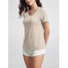 imageODODOS Womens Short Sleeve Pocket Tee Shirts PeachSoft Relaxed Fit Casual Lounge Yoga TopsBeige
