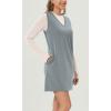 imageODODOS Modal Soft VNeck Tank Dress for Women Sleeveless Sundress Casual Relaxed Summer Dress with Pocket
