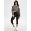 imageODODOS Womens Drawstring Tie Daily Capri Leggings 19quot Inseam High Waist Workout Cropped Yoga PantsBlack