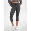 imageODODOS Womens Drawstring Tie Daily Capri Leggings 19quot Inseam High Waist Workout Cropped Yoga PantsCharcoal