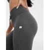 imageODODOS Womens Drawstring Tie Daily Capri Leggings 19quot Inseam High Waist Workout Cropped Yoga PantsCharcoal