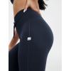 imageODODOS Womens Drawstring Tie Daily Capri Leggings 19quot Inseam High Waist Workout Cropped Yoga PantsDeep Navy
