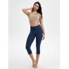 imageODODOS Womens Drawstring Tie Daily Capri Leggings 19quot Inseam High Waist Workout Cropped Yoga PantsNavy