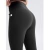 imageODODOS Womens Drawstring Tie Daily Capri Leggings with Pockets 19quot Inseam High Waist Workout Cropped Yoga PantsBlack