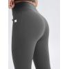 imageODODOS Womens Drawstring Tie Daily Capri Leggings with Pockets 19quot Inseam High Waist Workout Cropped Yoga PantsCharcoal