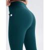 imageODODOS Womens Drawstring Tie Daily Capri Leggings with Pockets 19quot Inseam High Waist Workout Cropped Yoga PantsForest Teal