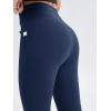 imageODODOS Womens Drawstring Tie Daily Capri Leggings with Pockets 19quot Inseam High Waist Workout Cropped Yoga PantsNavy