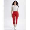 imageODODOS Womens Drawstring Tie Daily Capri Leggings with Pockets 19quot Inseam High Waist Workout Cropped Yoga PantsRed