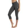 imageODODOS Womens Drawstring Tie Daily Capri Leggings 19quot Inseam High Waist Workout Cropped Yoga PantsCharcoal