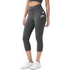imageODODOS Womens Drawstring Tie Daily Capri Leggings with Pockets 19quot Inseam High Waist Workout Cropped Yoga PantsCharcoal