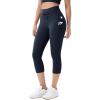 imageODODOS Womens Drawstring Tie Daily Capri Leggings with Pockets 19quot Inseam High Waist Workout Cropped Yoga PantsDeep Navy